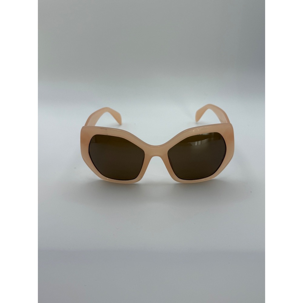 Chic Oversized Fashion Sunglasses Women Peach Tone Square Lenses Prada‎ Style